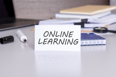 Illustrating fundamental education concepts through office supplies in a contemporary work environmentの写真素材