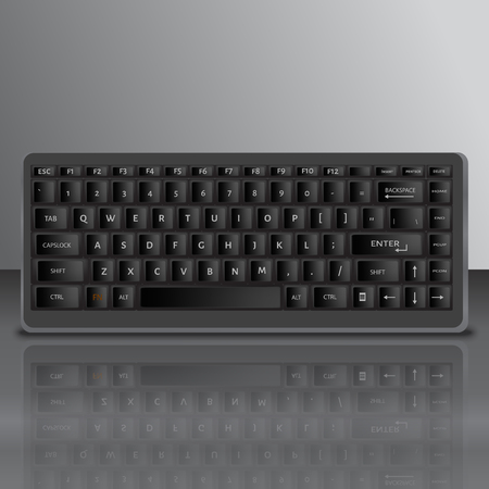 Vector illustration of Black computer keyboardのイラスト素材