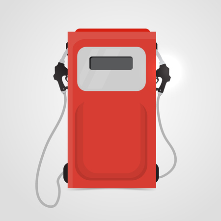 Vector illustration of red petrol station.のイラスト素材