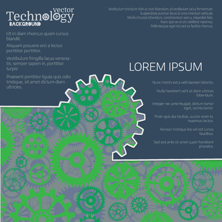Circular infographic. Chart, diagram, graph with  gears. Cover vector  template.のイラスト素材