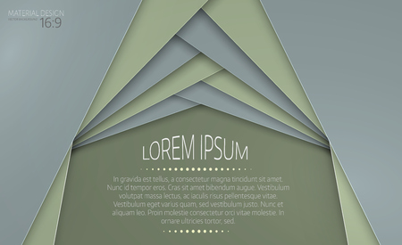 Colorful curtains drapes in material design style. Vector illustration. 
Invitation card template. 16:9のイラスト素材