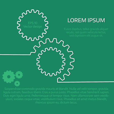 Abstract gears background. Vector templateのイラスト素材