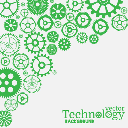Technology background with gear wheel, cover template. Vector background.のイラスト素材