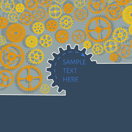 Technology background with gear wheel, cover template. Vector background.のイラスト素材