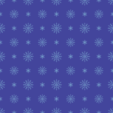 Vector  blue seamless pattern with  snowflakes. Winter background. Vector Designのイラスト素材