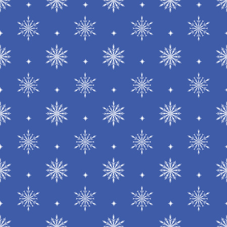 Vector  blue seamless pattern with  snowflakes. Winter background. Vector Designのイラスト素材