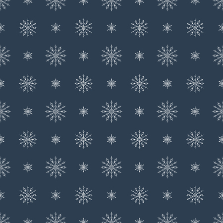 Vector seamless pattern with snowflakes. Winter background. Vector Designのイラスト素材