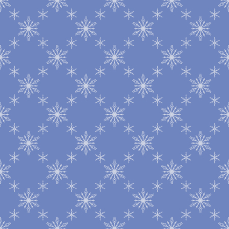Blue seamless snowflake pattern. Vector Design.のイラスト素材