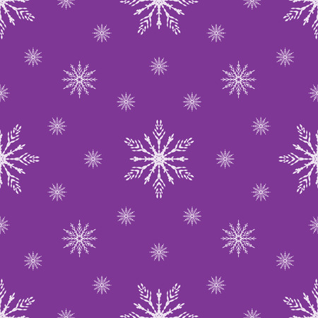 purple seamless snowflake pattern. Vector Design.のイラスト素材