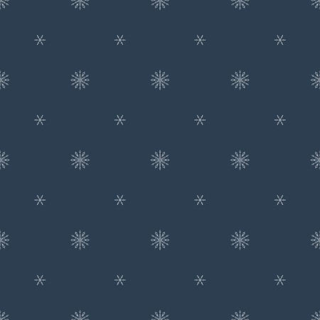 Blue seamless snowflake pattern. Vector Design.のイラスト素材