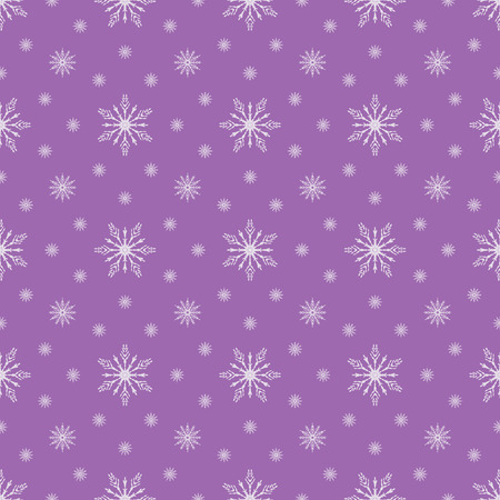 purple  seamless snowflake pattern. Vector Design.のイラスト素材