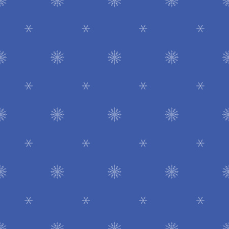 Blue seamless snowflake pattern. Vector Design.のイラスト素材