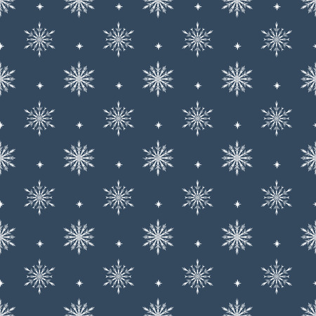Vector seamless pattern with snowflakes. Winter background. Vector Designのイラスト素材