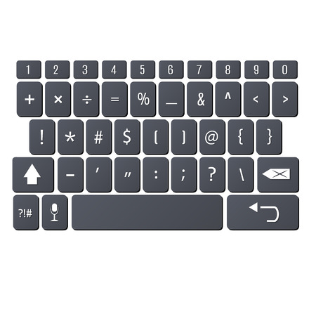 Vector illustration  of vector modern keyboard of smartphone, numerals buttonsのイラスト素材