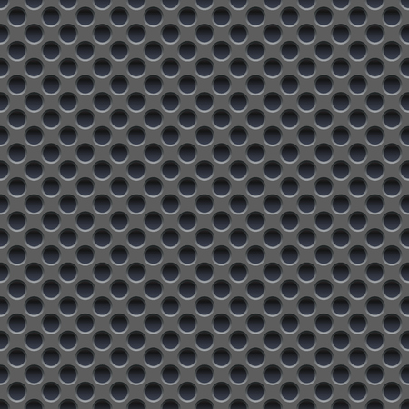 Seamless wallpaper of perforated gray metal plate. designのイラスト素材