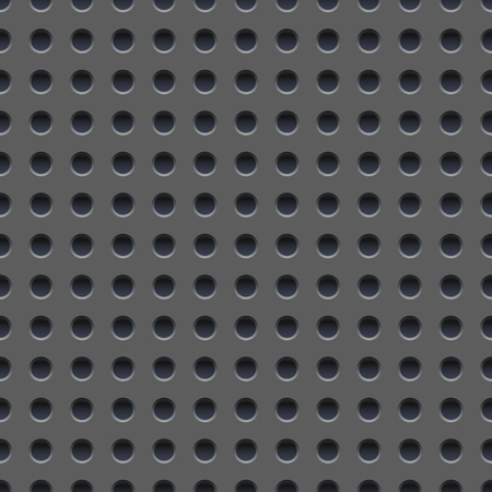 Seamless vector wallpaper of perforated gray metal plate.のイラスト素材