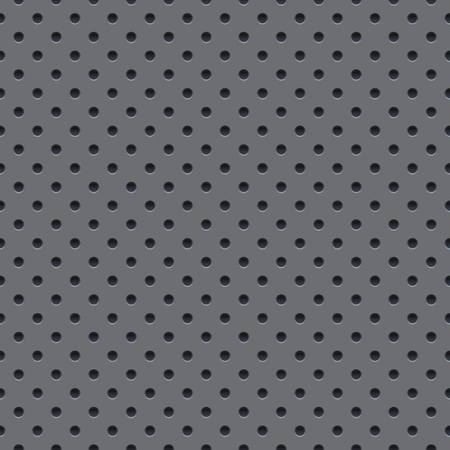 Seamless wallpaper of perforated gray metal plate.のイラスト素材
