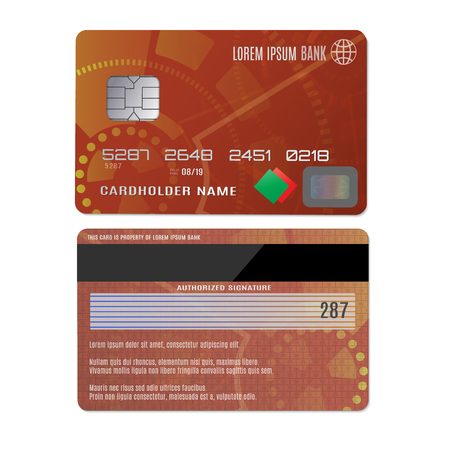 Vector illustration  of realistic pay cardのイラスト素材