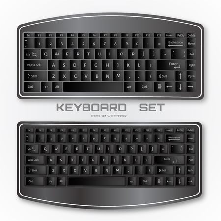 Compact computer keyboard set.のイラスト素材