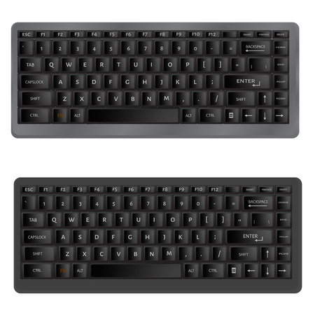 Vector illustration of black Computer Keyboardのイラスト素材