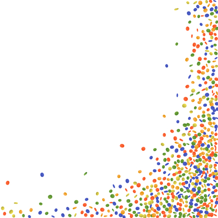 Vector illustration of a colorful party background with confetti and space for your textのイラスト素材