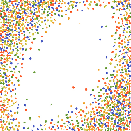 Vector illustration of a colorful party background with confetti and space for your textのイラスト素材