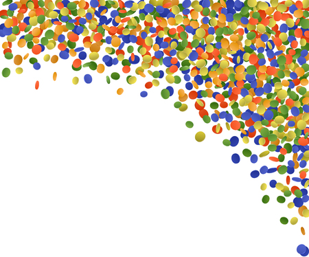 Vector illustration of a colorful party background with confetti and space for your textのイラスト素材