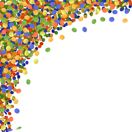 Vector illustration of a colorful party background with confetti and space for your textのイラスト素材