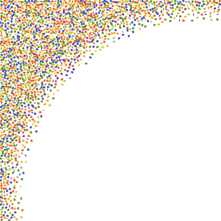 Vector illustration of a colorful party background with confetti and space for your textのイラスト素材