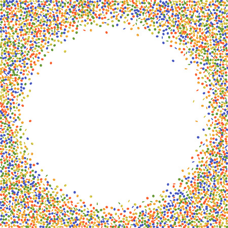 Vector illustration of a colorful party background with confetti and space for your textのイラスト素材