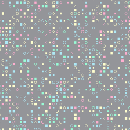 Vector illustration of abstract geometric colorful background with circle and square. Eps 10 vector designのイラスト素材