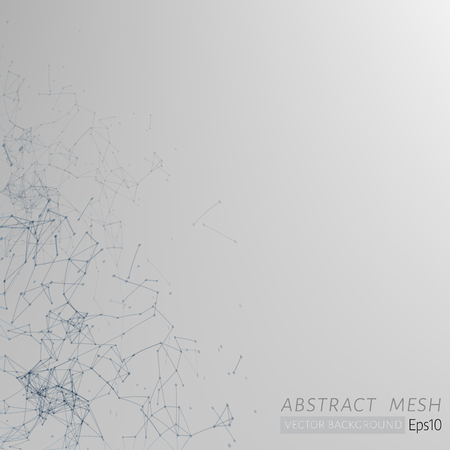 3D grey Abstract Mesh Background with Circles, Lines and Shapes | EPS10 Design Layout for Your Businessのイラスト素材