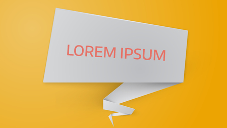 Abstract origami speech bubble vector backgroundのイラスト素材