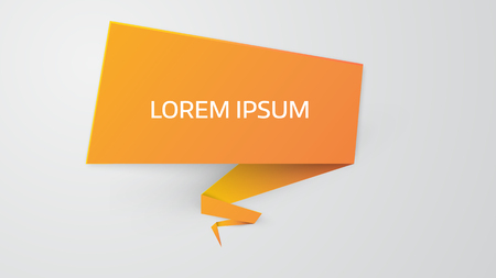 Abstract origami speech bubble vector backgroundのイラスト素材