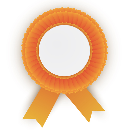 Colorfu orangel rosette with empty paper plate. Place for text. Eps10 vector design.のイラスト素材
