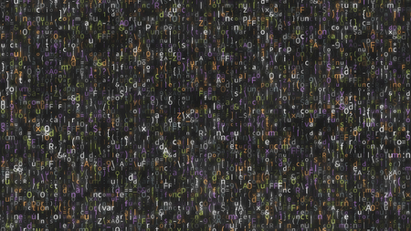 Developer programming code. Java script abstract computer script - Random parts of program code.のイラスト素材