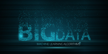 Big Data machine learning algorithms abstract technology background.のイラスト素材