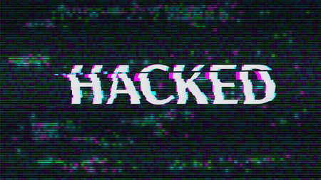 Hacked. Glitched. Abstract Digital Background. Vector Illustration.のイラスト素材