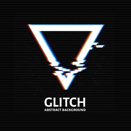 Glitched Triangle Frame Design Distorted Glitch Style Modern