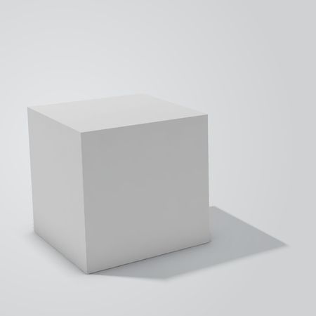 White box cube isolated illustration.のイラスト素材