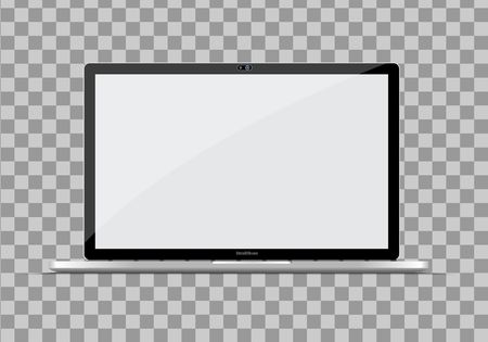 Modern ultra thin laptop. vector illustration.のイラスト素材