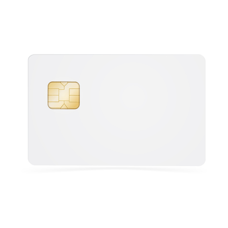 White realistic bank card blank Vector Mock up for your design.のイラスト素材