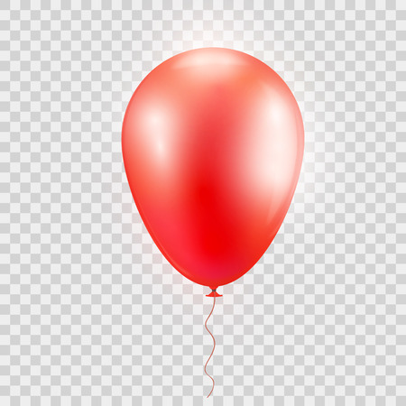 Realistic  red baloon on isolated on abstract background.のイラスト素材