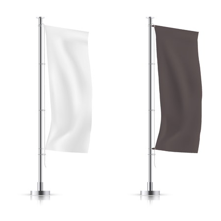 Vector set of different types banner flagのイラスト素材