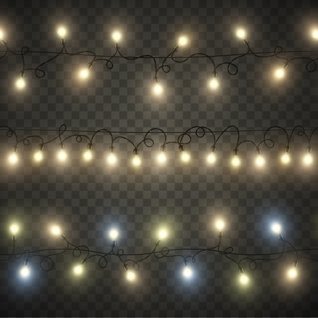 Christmas holiday  colorful light garland. Retro styled.の写真素材