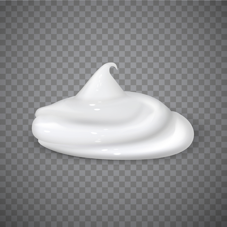 White cream, realistic vecor illustration. Mock up for advertising of cosmetic productsのイラスト素材