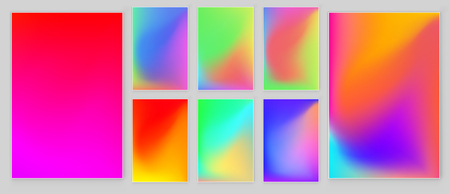 Bright  gradient background set for mobile applications. Soft color background design Concept for graphic design banner or poster, Backdrop for mobile app.のイラスト素材