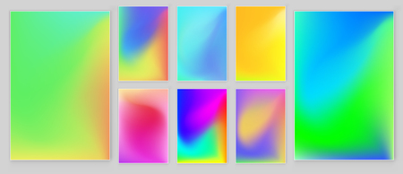 Bright  gradient background set for mobile applications. Soft color background design Colorful rainbow gradientのイラスト素材