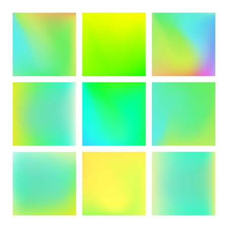 Gradient background green set. Modern trendy fresh summer  empty background. Smooth colors.  Soft color gradients. For web or mobile applicationsのイラスト素材