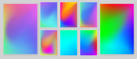Blurred abstract  color background set. Trendy modern design Vector templates for placards, banners, flyers, presentations and reportのイラスト素材